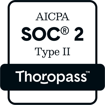AICPA SOC 2 Type II, audited by Thoropass